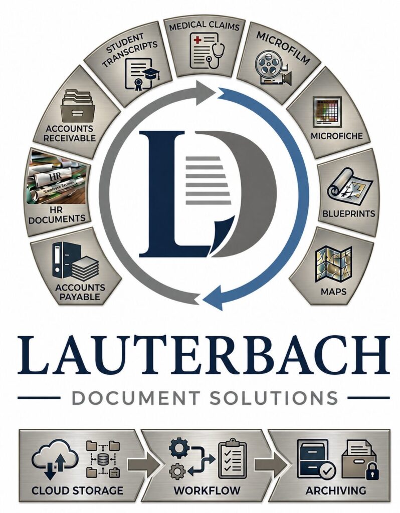 Lauterbach Document Solutions document workflow and scanning services infographic